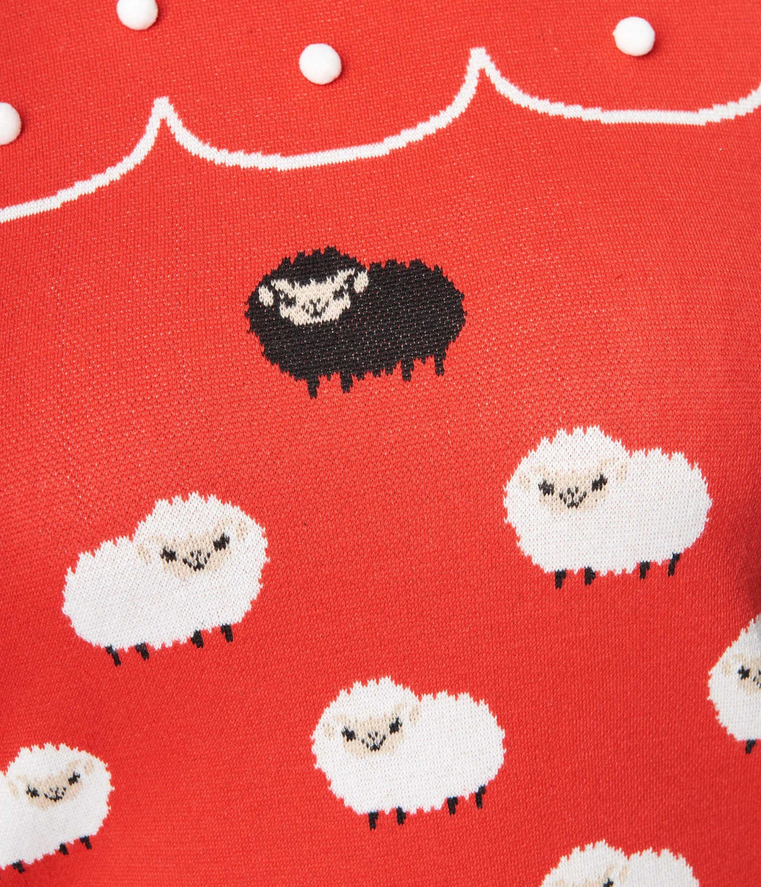 Unique Vintage Plus Size Red & Flock Of Sheep Sweater - Image 2