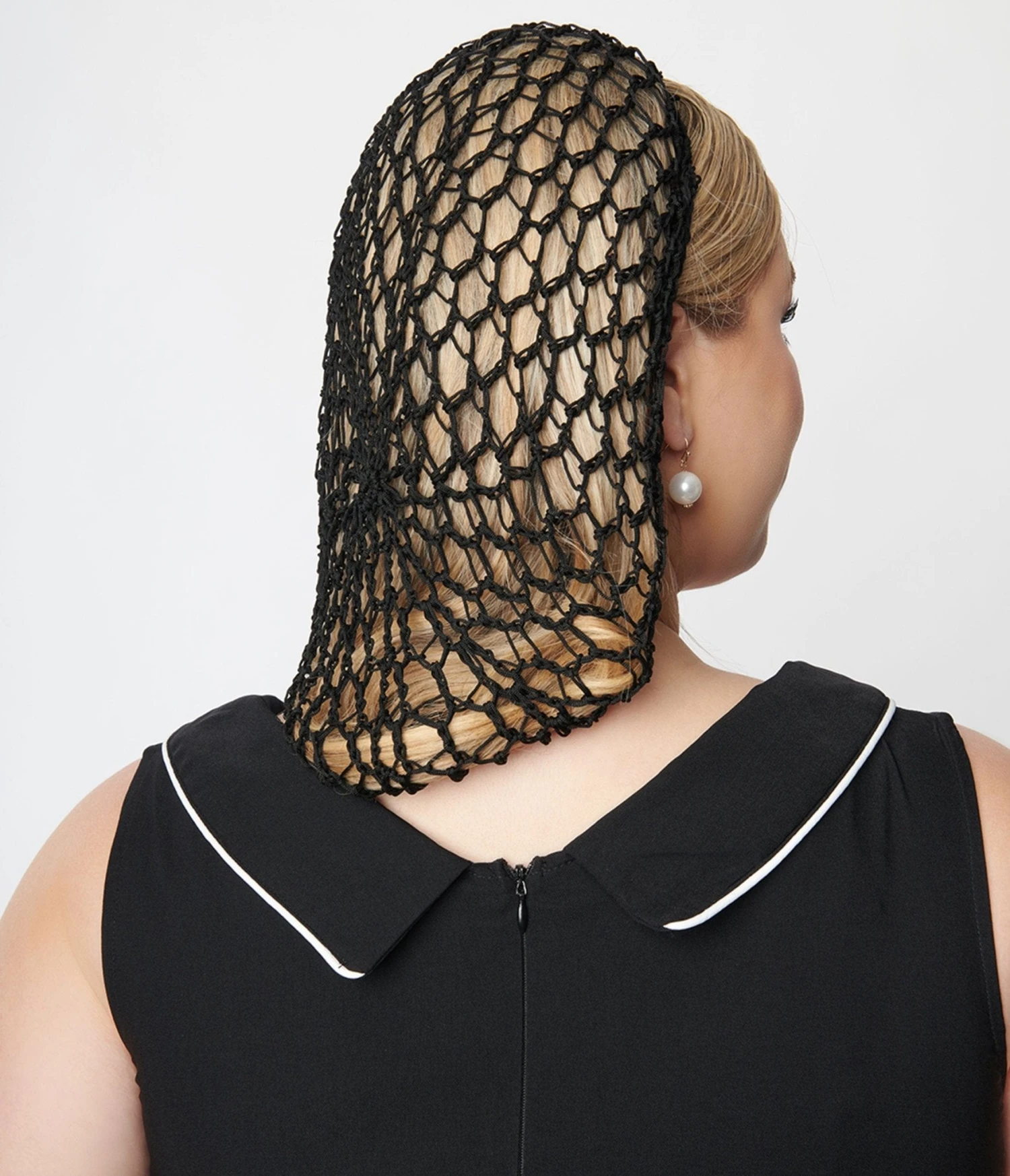 Black Crochet Hair Snood - Image 2