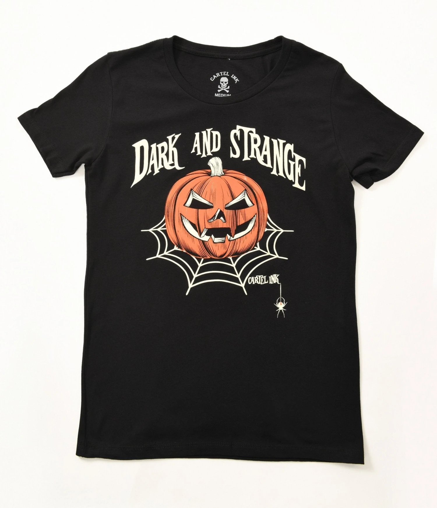 Black Dark & Strange Fitted Graphic Tee - Image 2