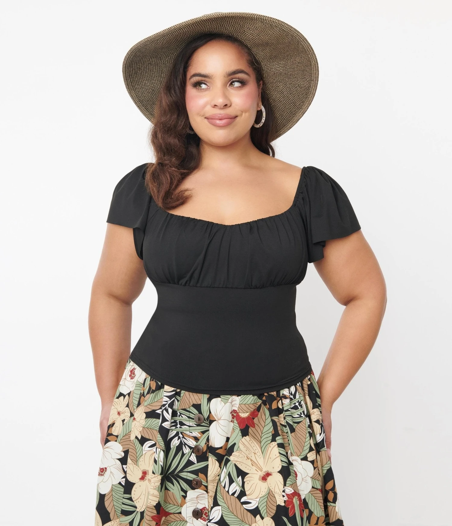 Black Flutter Sleeve Heartbreaker Top - Image 5