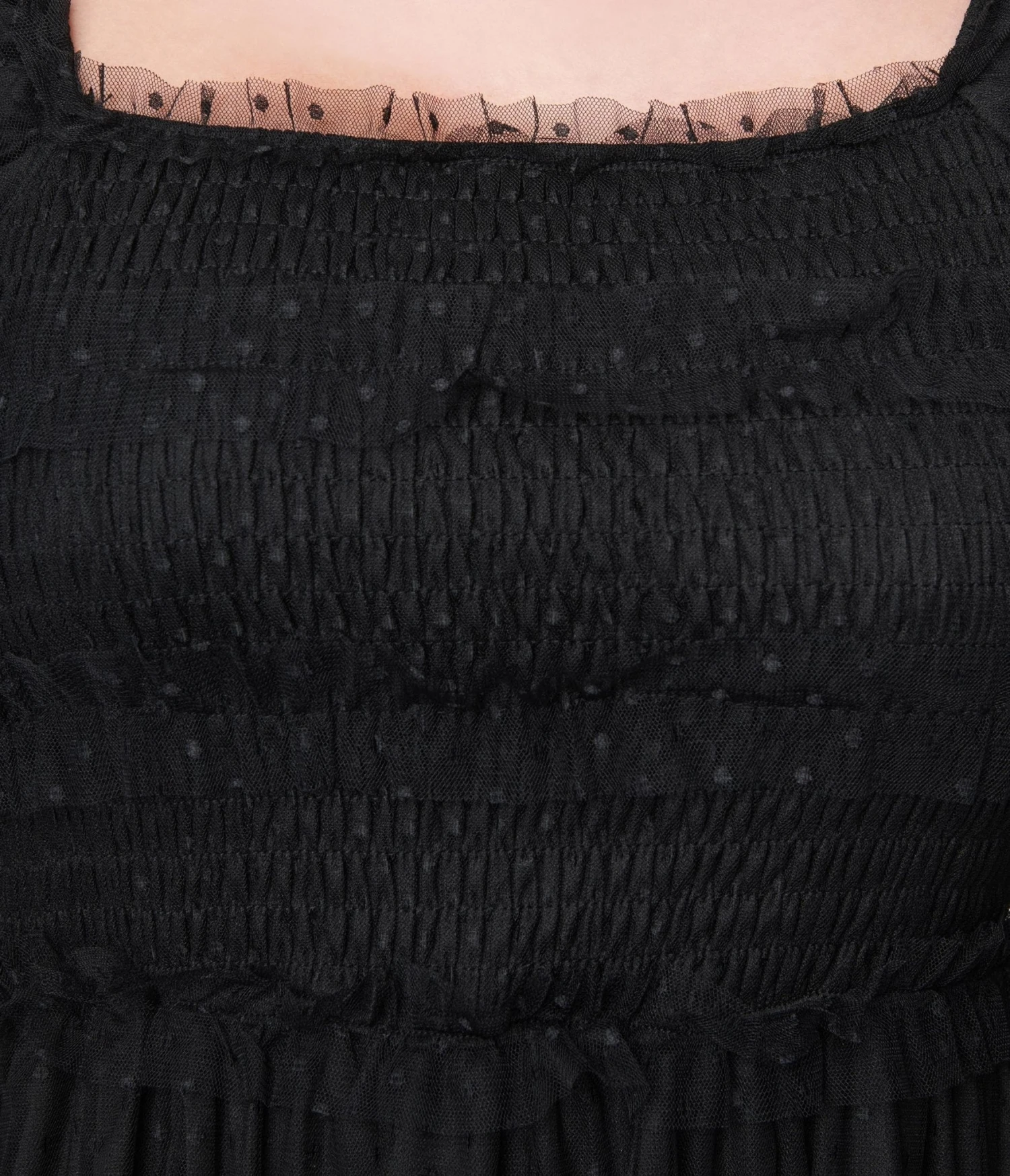 Black Ruffled Tiered Midi Dress - Image 3