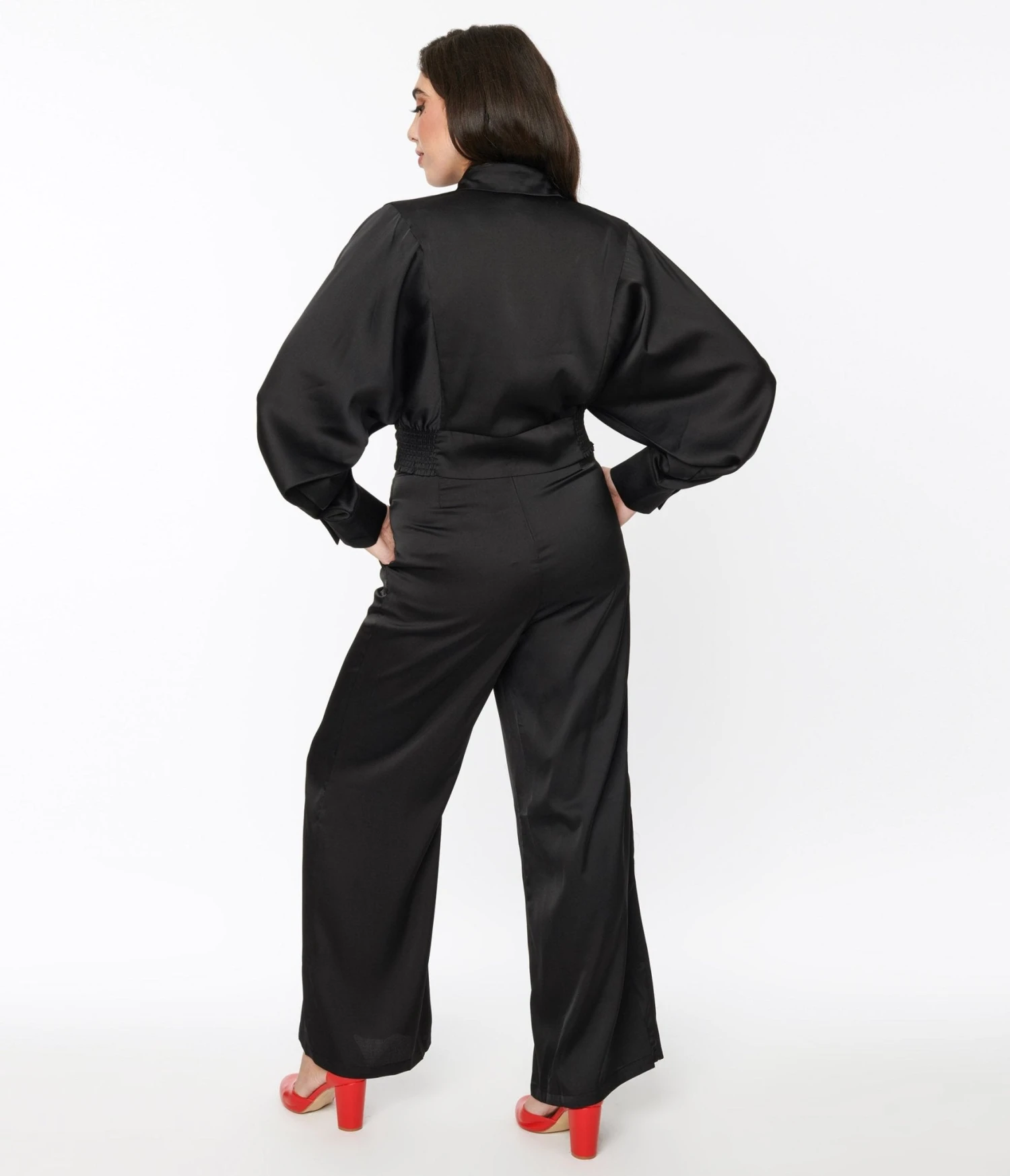 Black Satin Eva Suit Set - Image 3