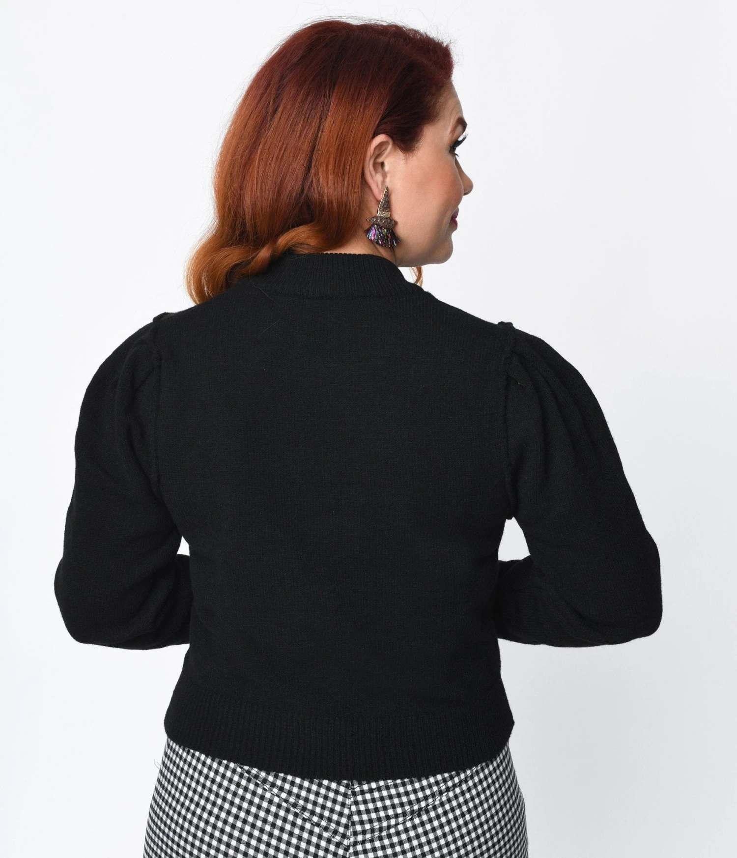 Black Starry Ghost Sequin Sweater - Image 2