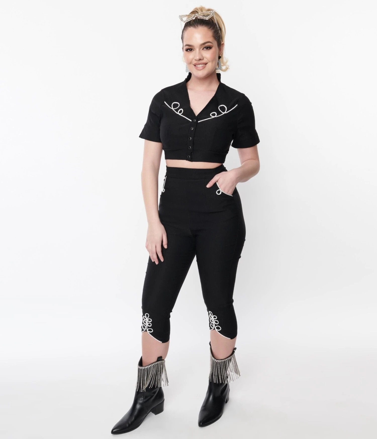 Black & White Cantarito Capri - Image 5