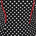 Black & White Polka Dot Peplum Wiggle Dress - Image 6