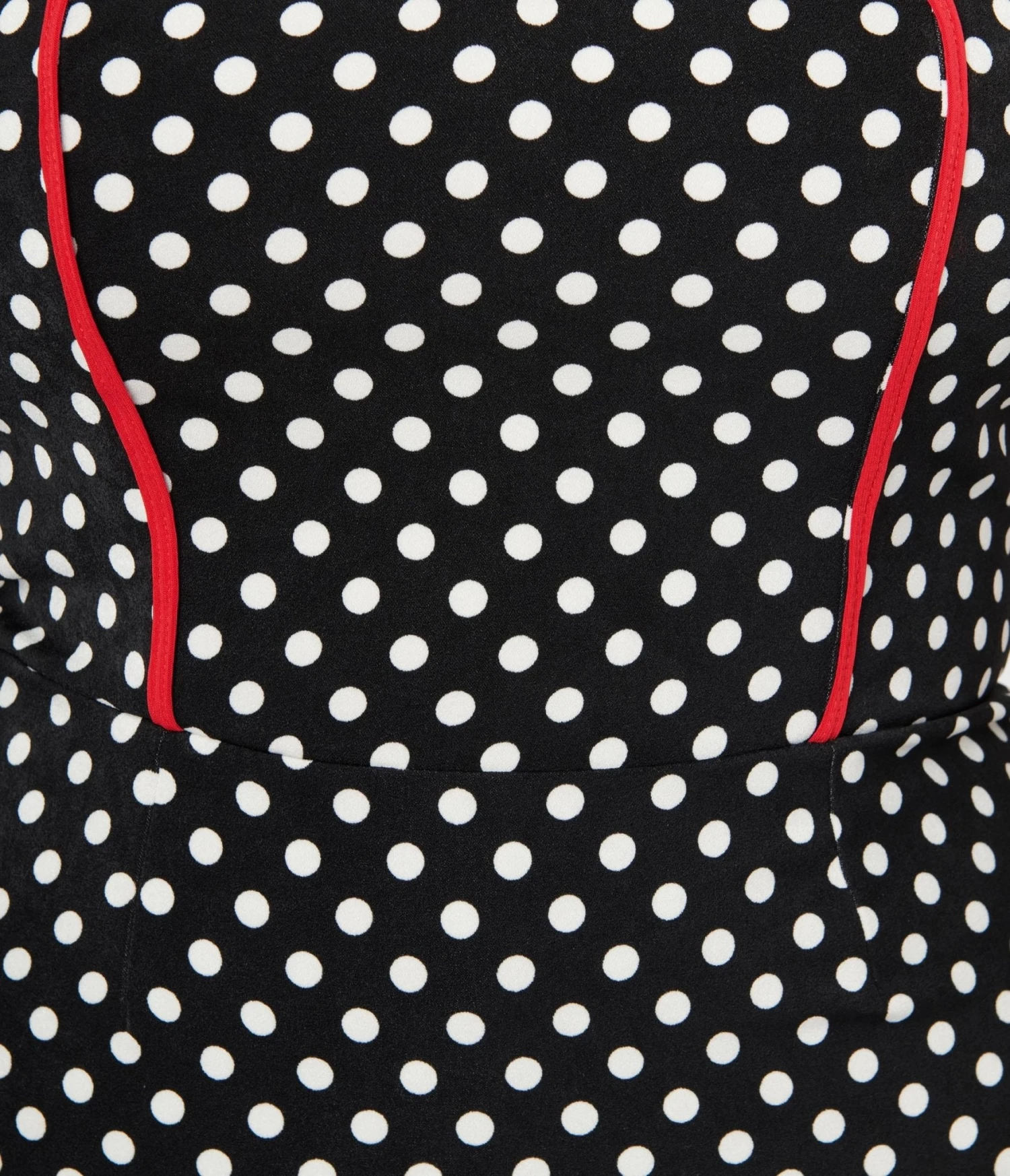 Black & White Polka Dot Peplum Wiggle Dress - Image 2