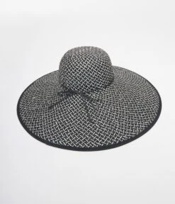 Black & White Woven Sun Hat