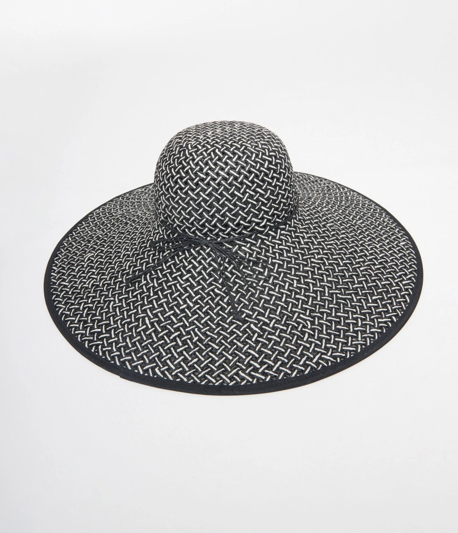 Black & White Woven Sun Hat