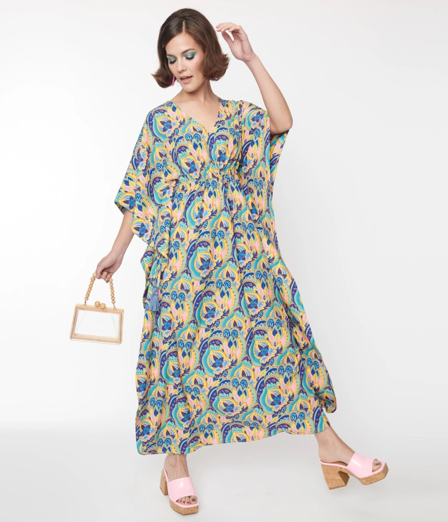 Blue Multicolor Rapture Caftan