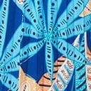 Blue Tropical Pleated Maxi Dress - Image 6