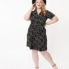 Cakeworthy Plus Size Spiderweb Mickey Print Fit & Flare Dress