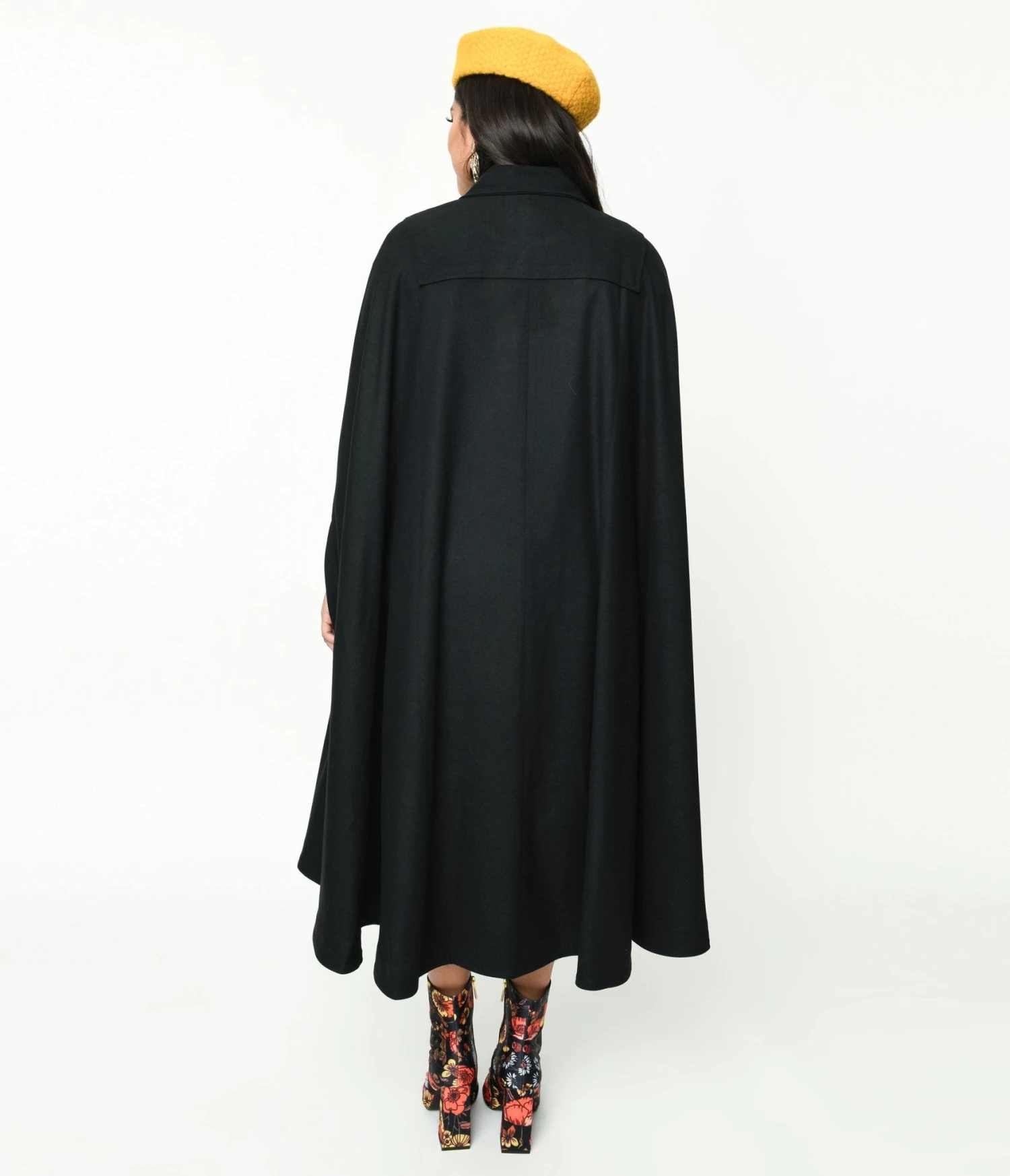 Collectif Black Enola Cape Coat - Image 3