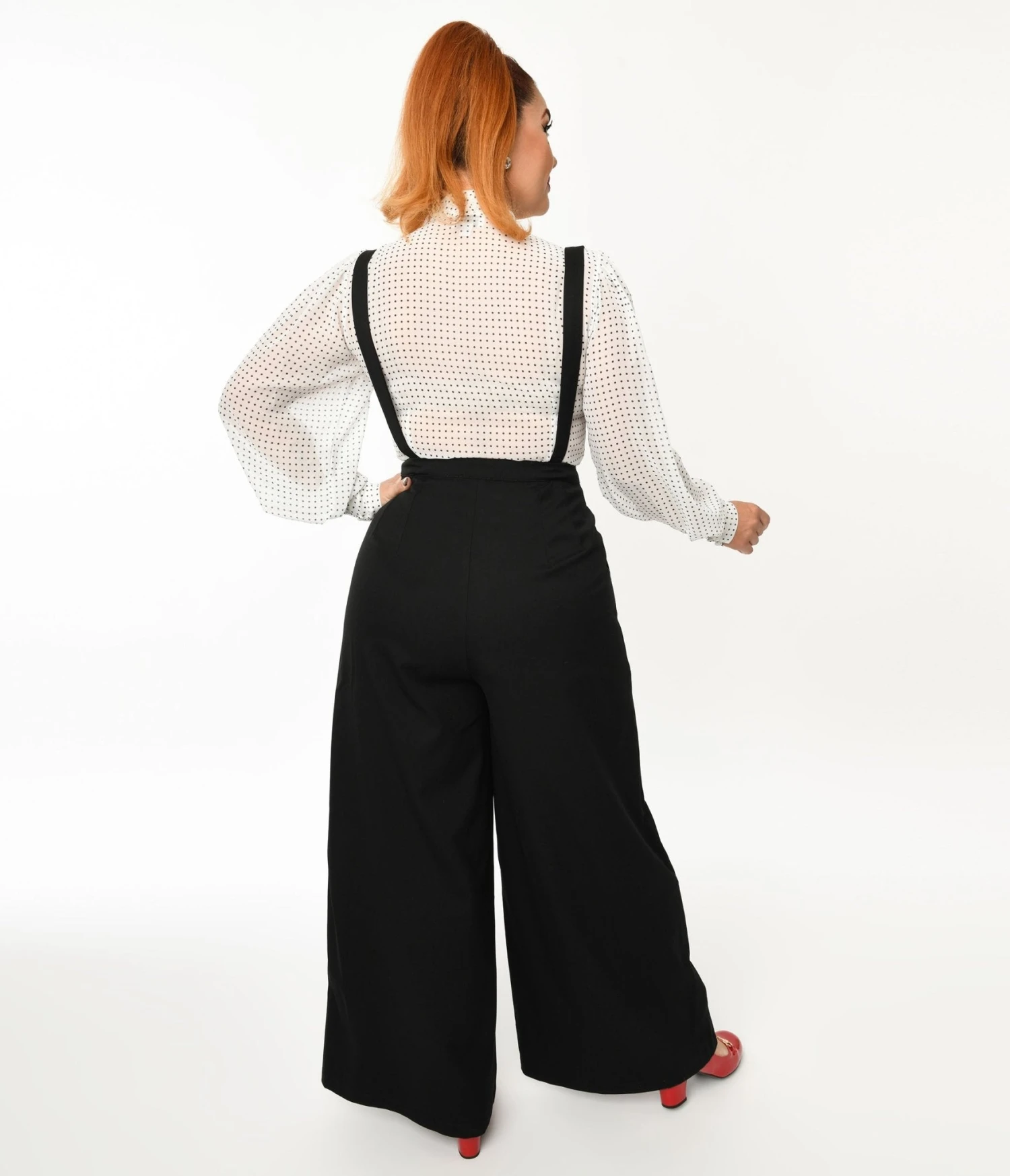 Collectif Black Glynda Suspender Pants - Image 3