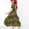 Collectif Black Tropical Jungle Juliette Maxi Dress