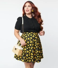 Collectif Plus Size Black & Lace Aliana Cardigan