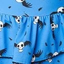 Corpse Bride X Unique Vintage Blue & Flying Skulls Ruffle Swim Bottom - Image 6