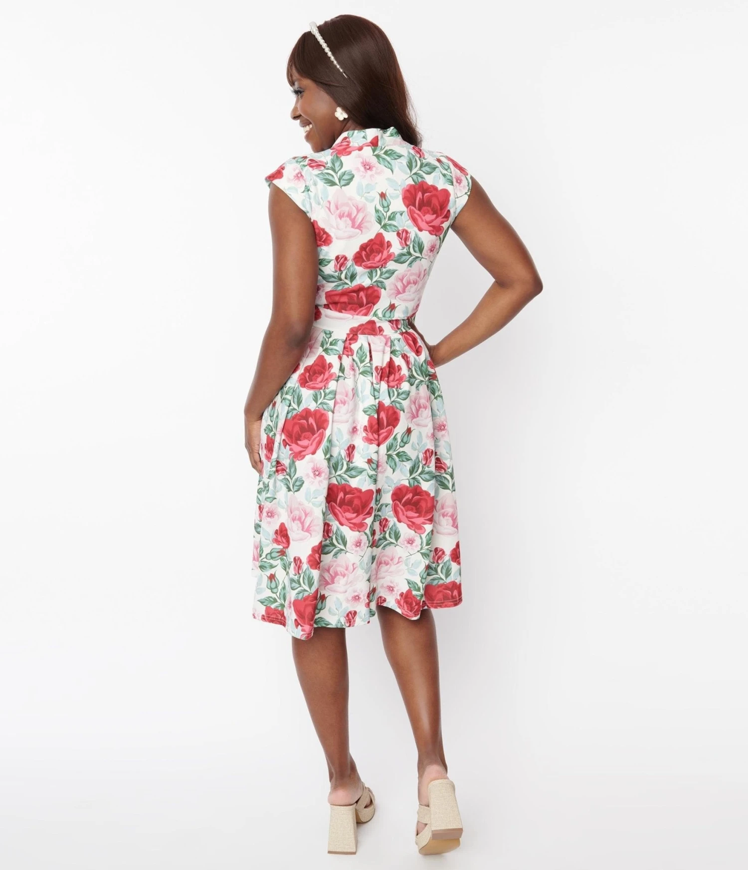 Cream & Roses Eva Swing Dress - Image 3