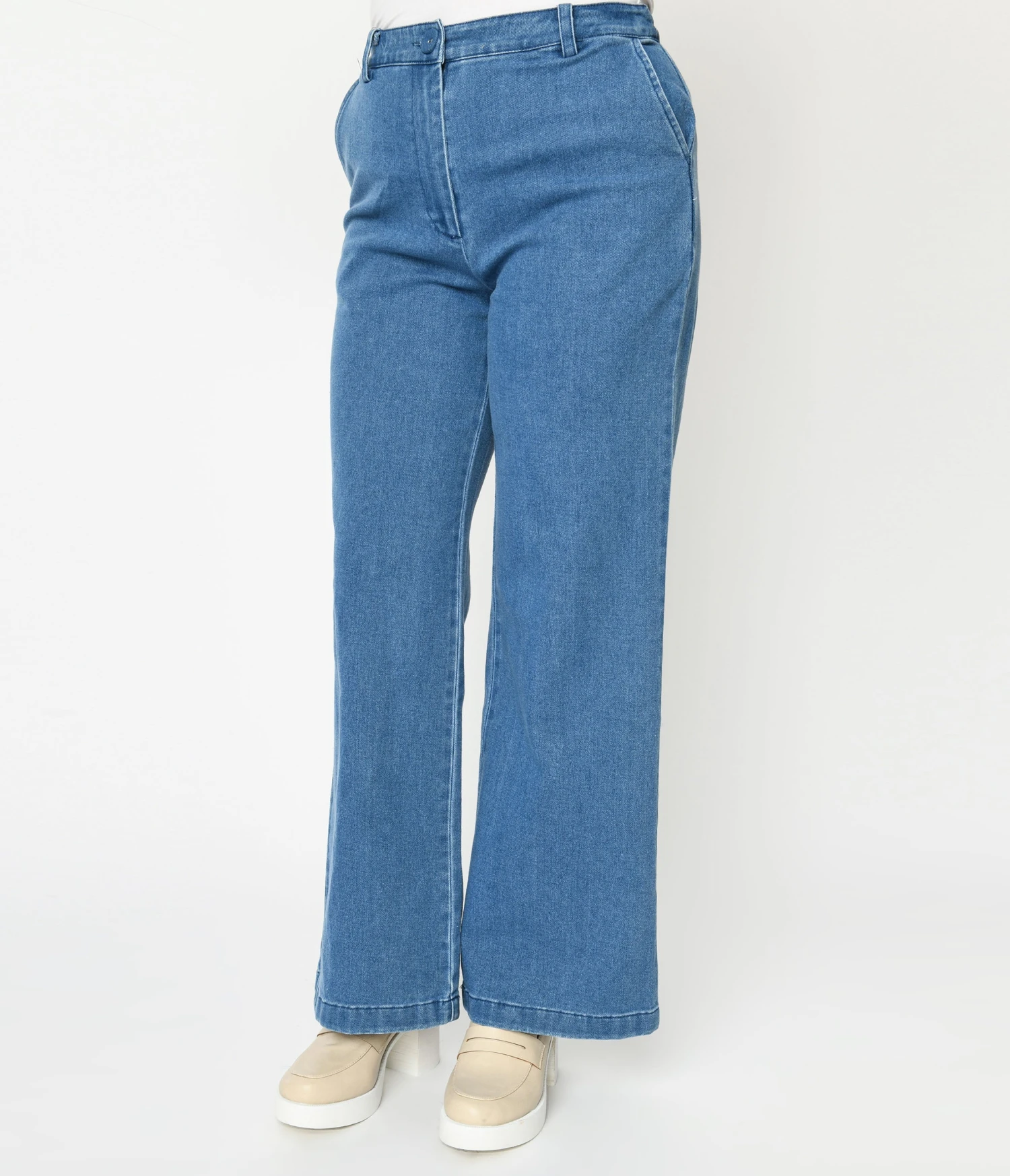 Denim Washed Straight Leg Jeans - Image 2