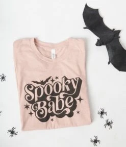 Dusty Pink Spooky Babe Unisex Graphic Tee