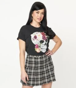 Floral Skull Unisex Graphic Tee