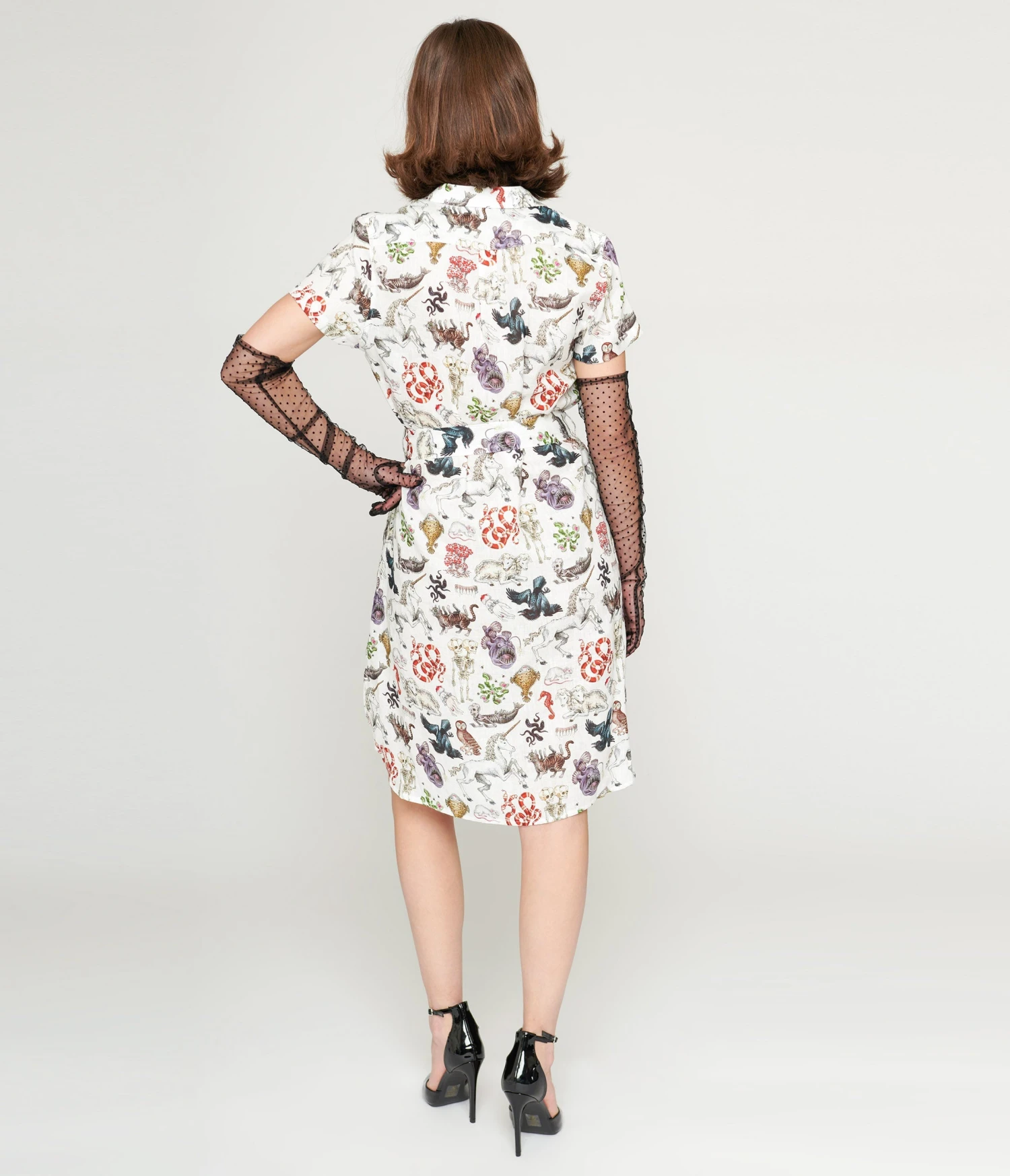 Pretty Snake Freak Of Nature Print Shirt Dress - Image 3