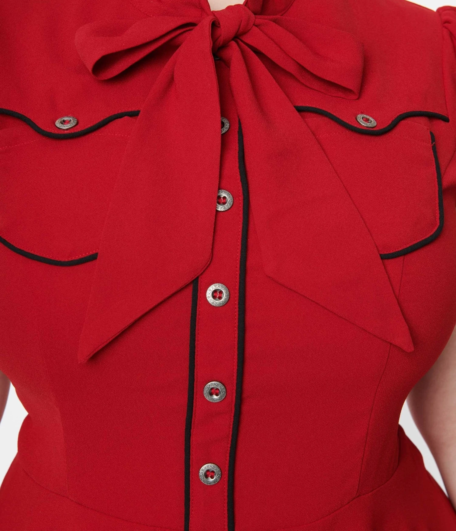 Hell Bunny Red Millie Fit & Flare Dress - Image 3