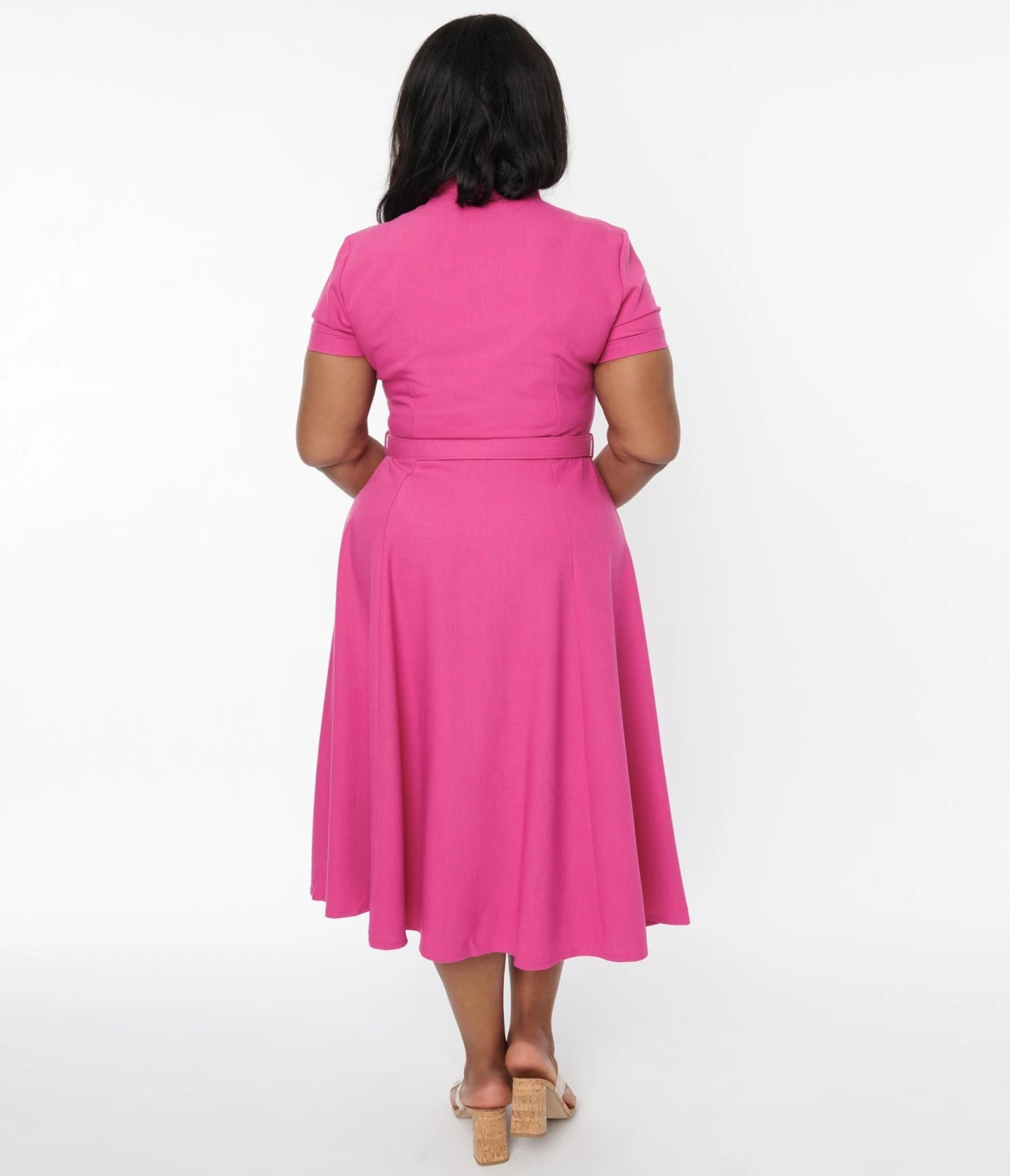 Hot Pink Bonnie Swing Dress - Image 2