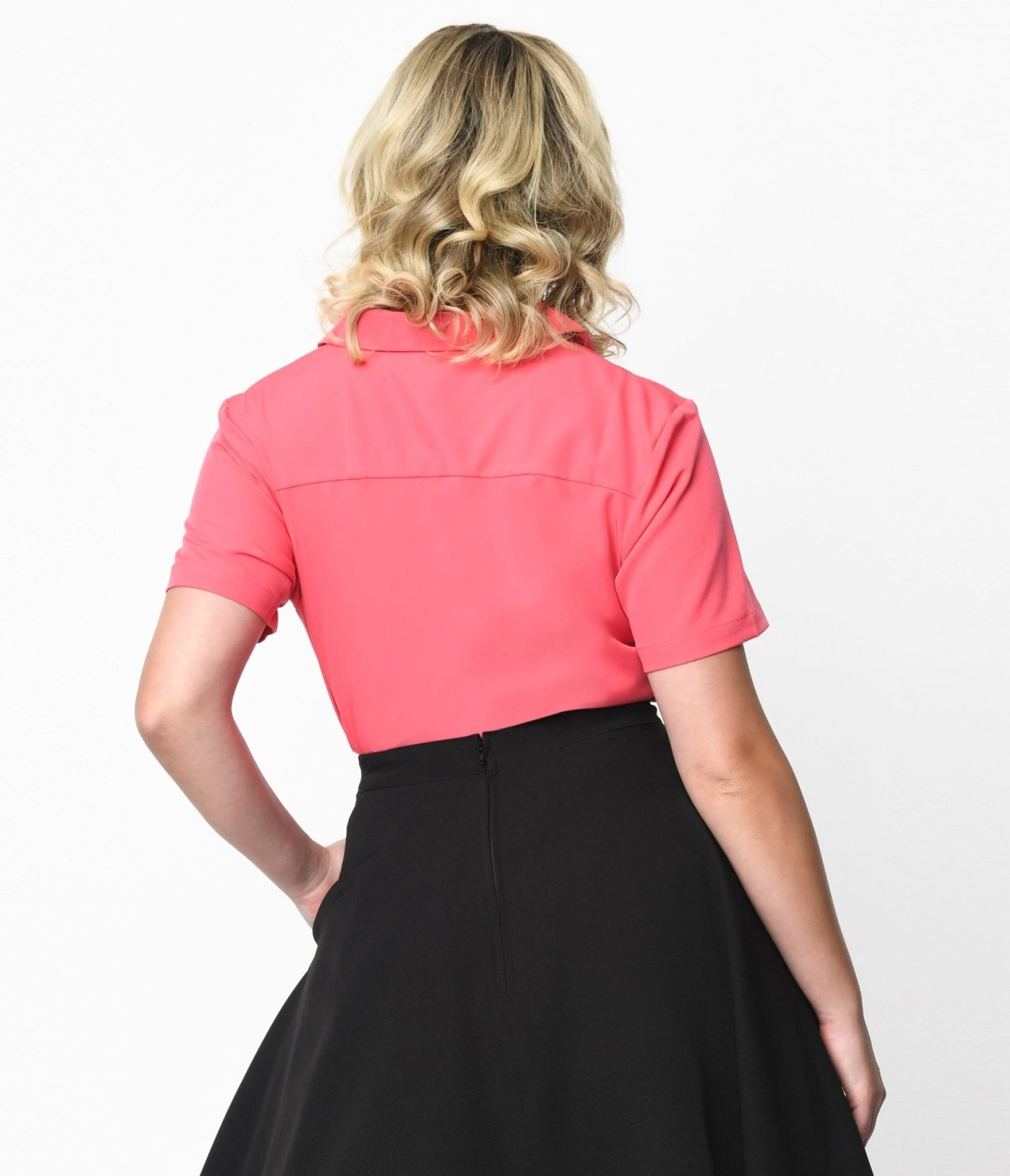 Hot Pink & White Poodle Bowling Top - Image 2