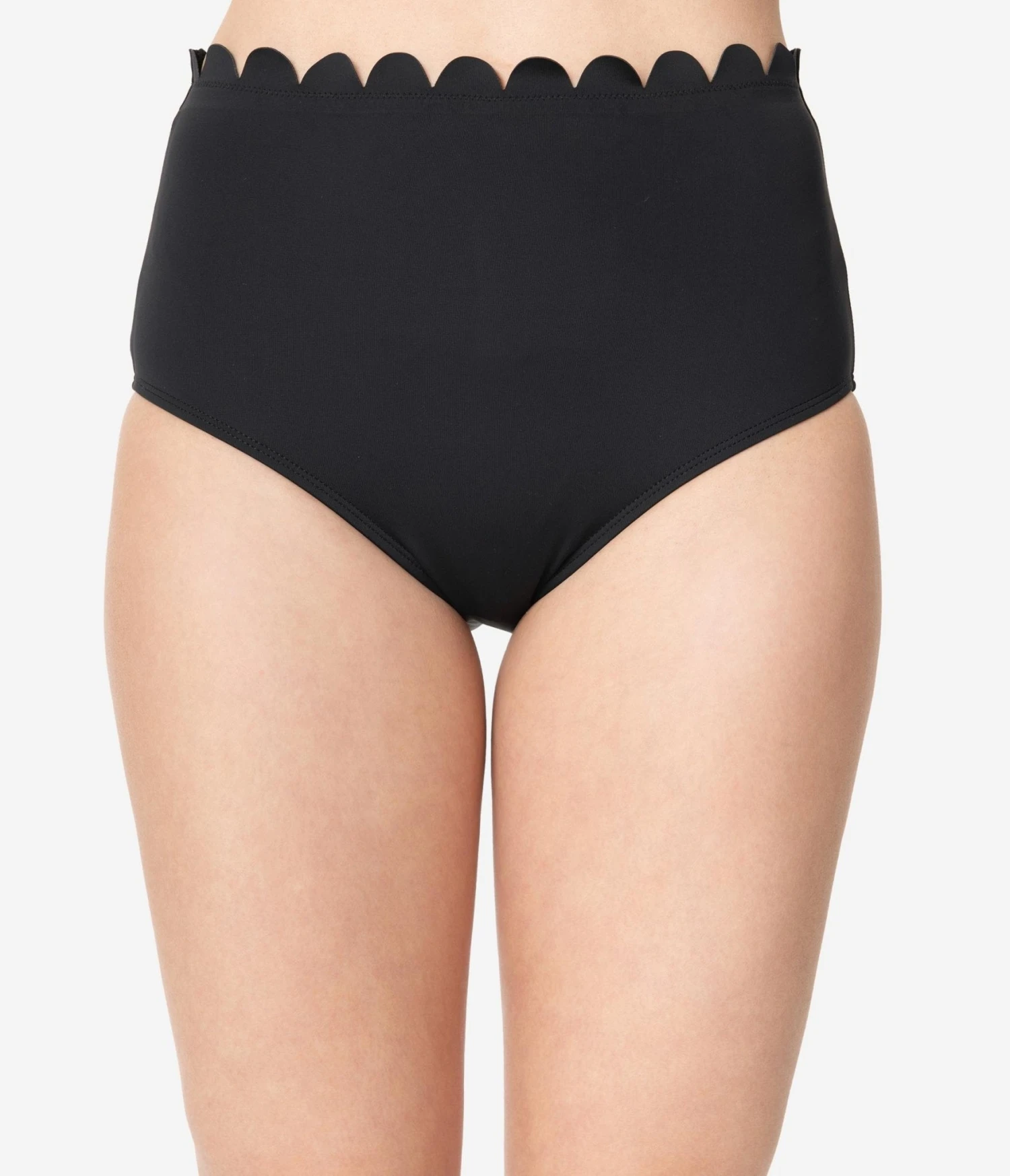 Kingdom & State Black Scalloped Swim Bottoms - Image 2