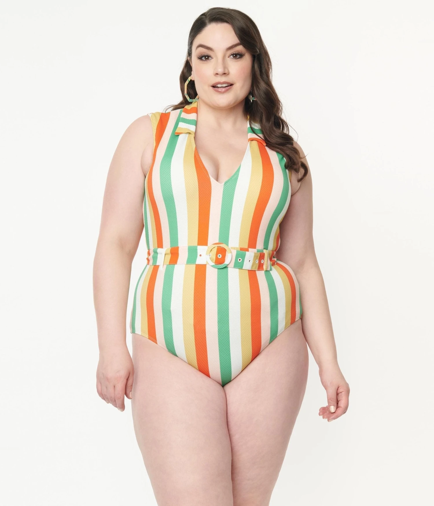 Kingdom & State Plus Size Multi Stripe One Piece Swimsuit - Image 5