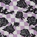 Lavender & White Checkered Rose Shift Dress - Image 4