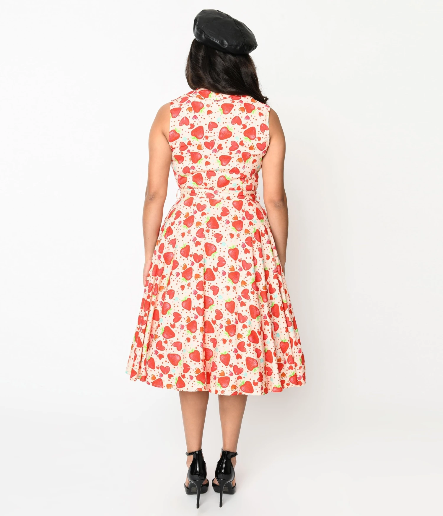 Light Pink Strawberry Love Swing Dress - Image 3