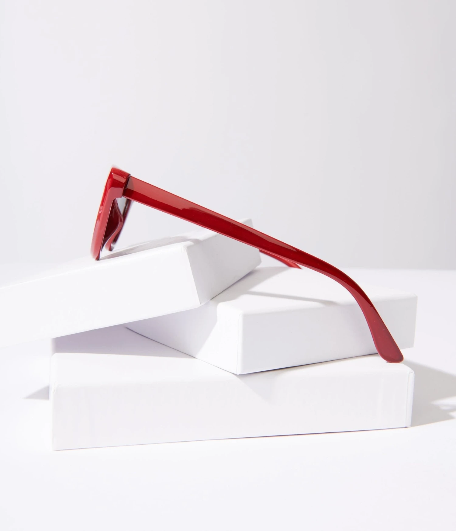 Lipstick Red & Black Tint Cat Eye Sunglasses - Image 2