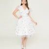 Magnolia Place White & Sparkle Snowflake Midori Dress