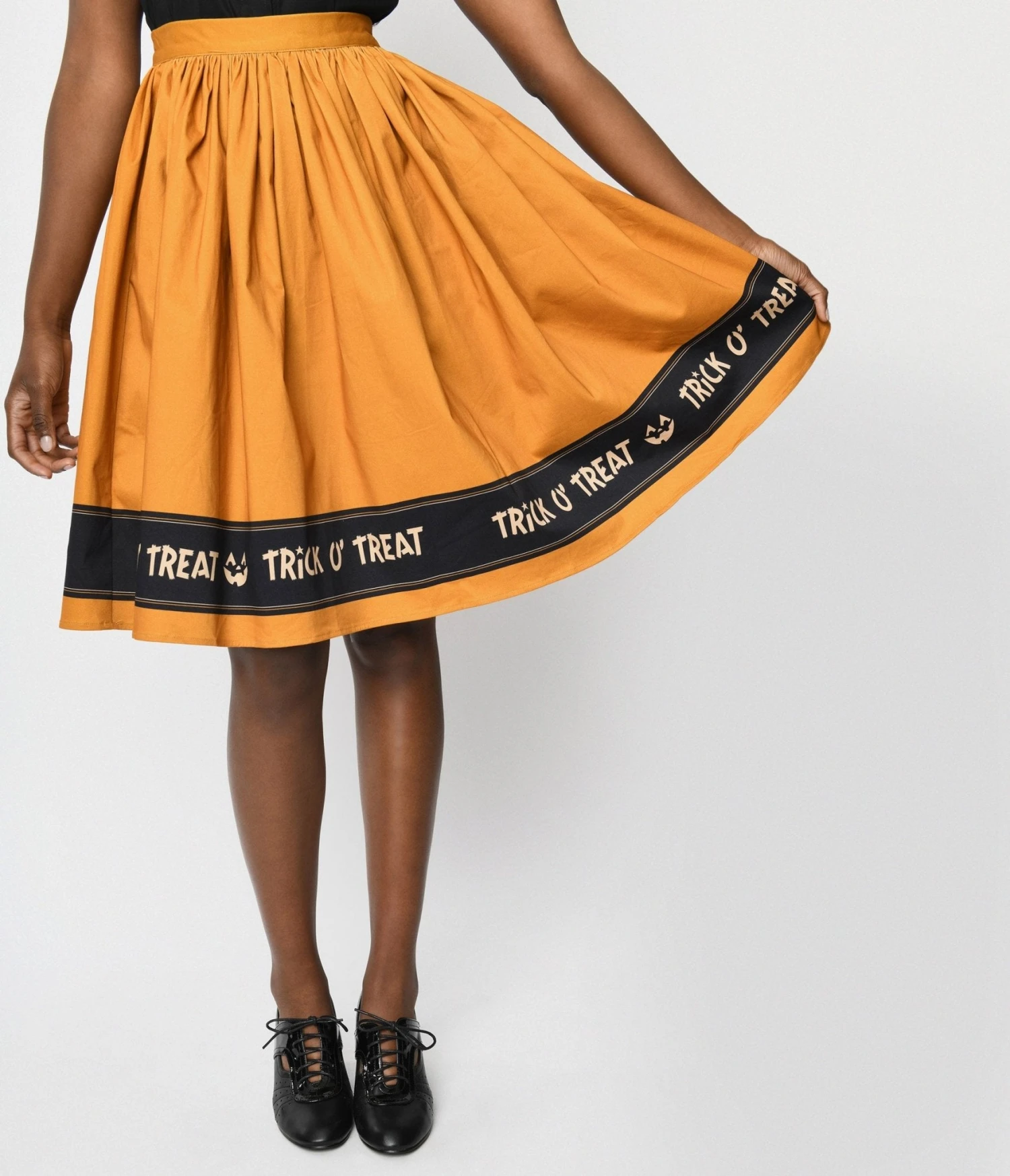 Orange Trick O Treat Border Swing Skirt - Image 2