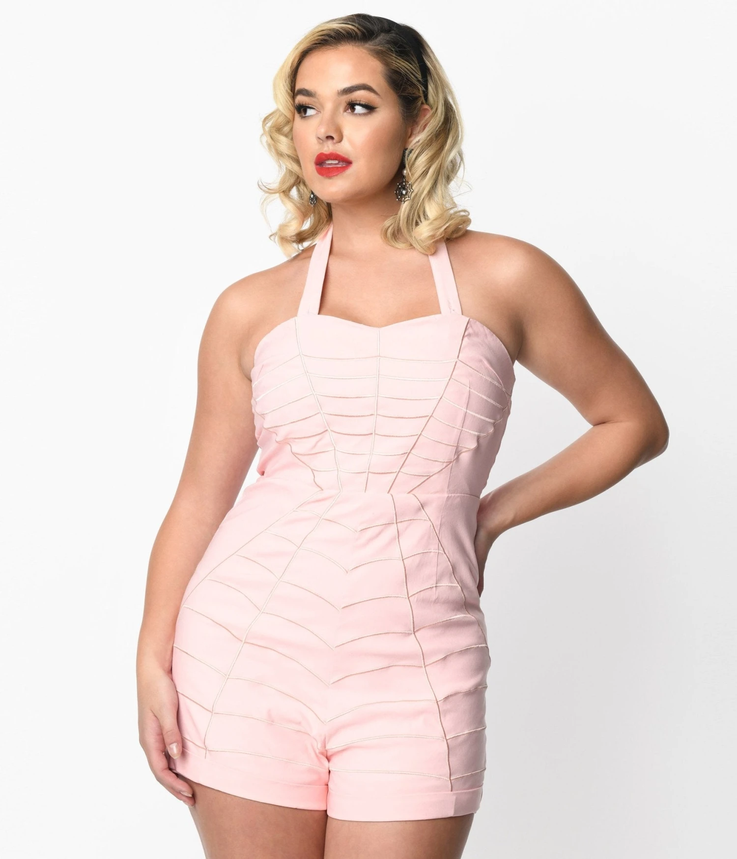 Pink Spider Web Charlotte Romper