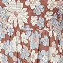 Plus Size Brown & Muted Florals Off The Shoulder Jumpsuit - Image 6