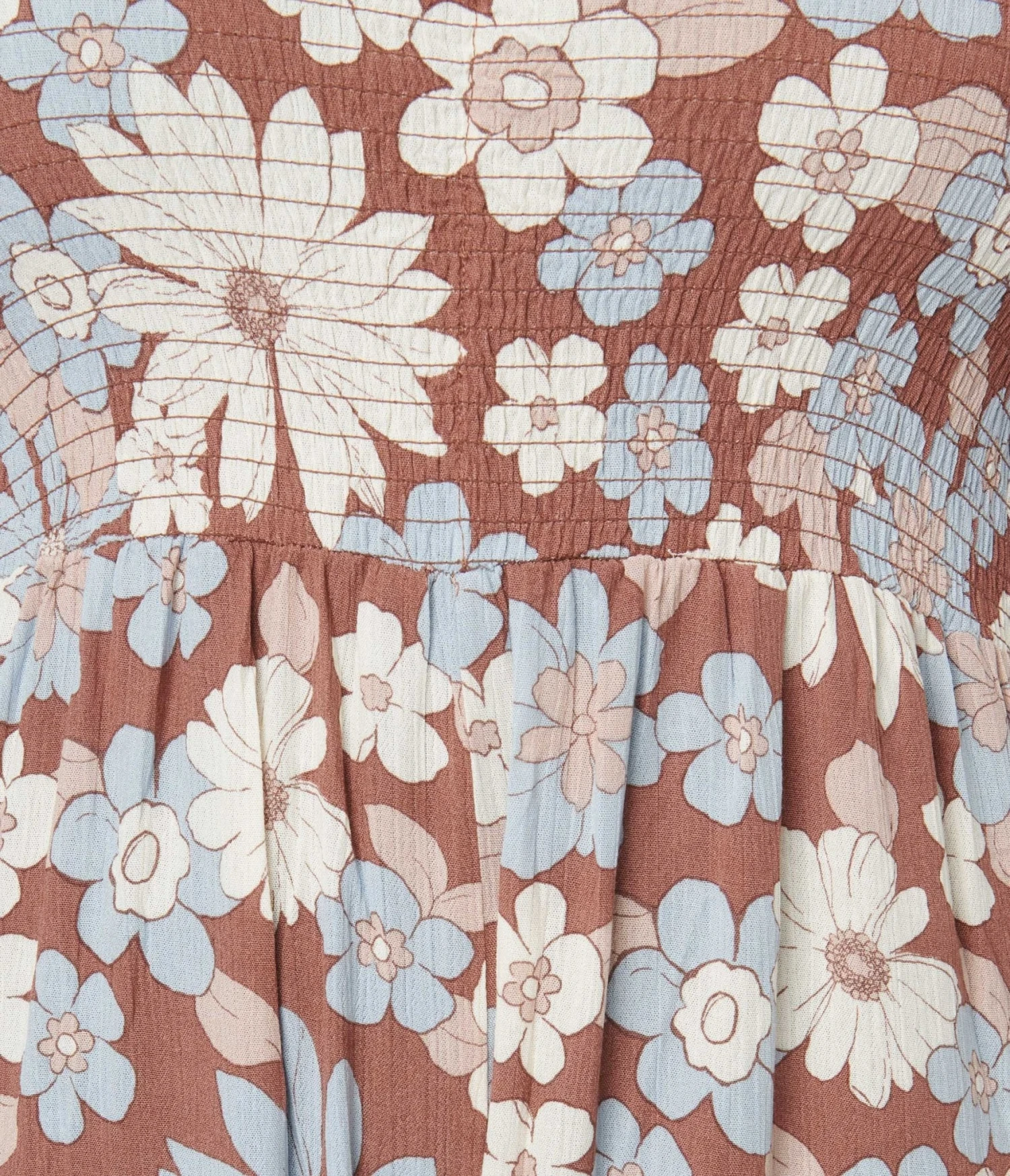 Plus Size Brown & Muted Florals Off The Shoulder Jumpsuit - Image 2