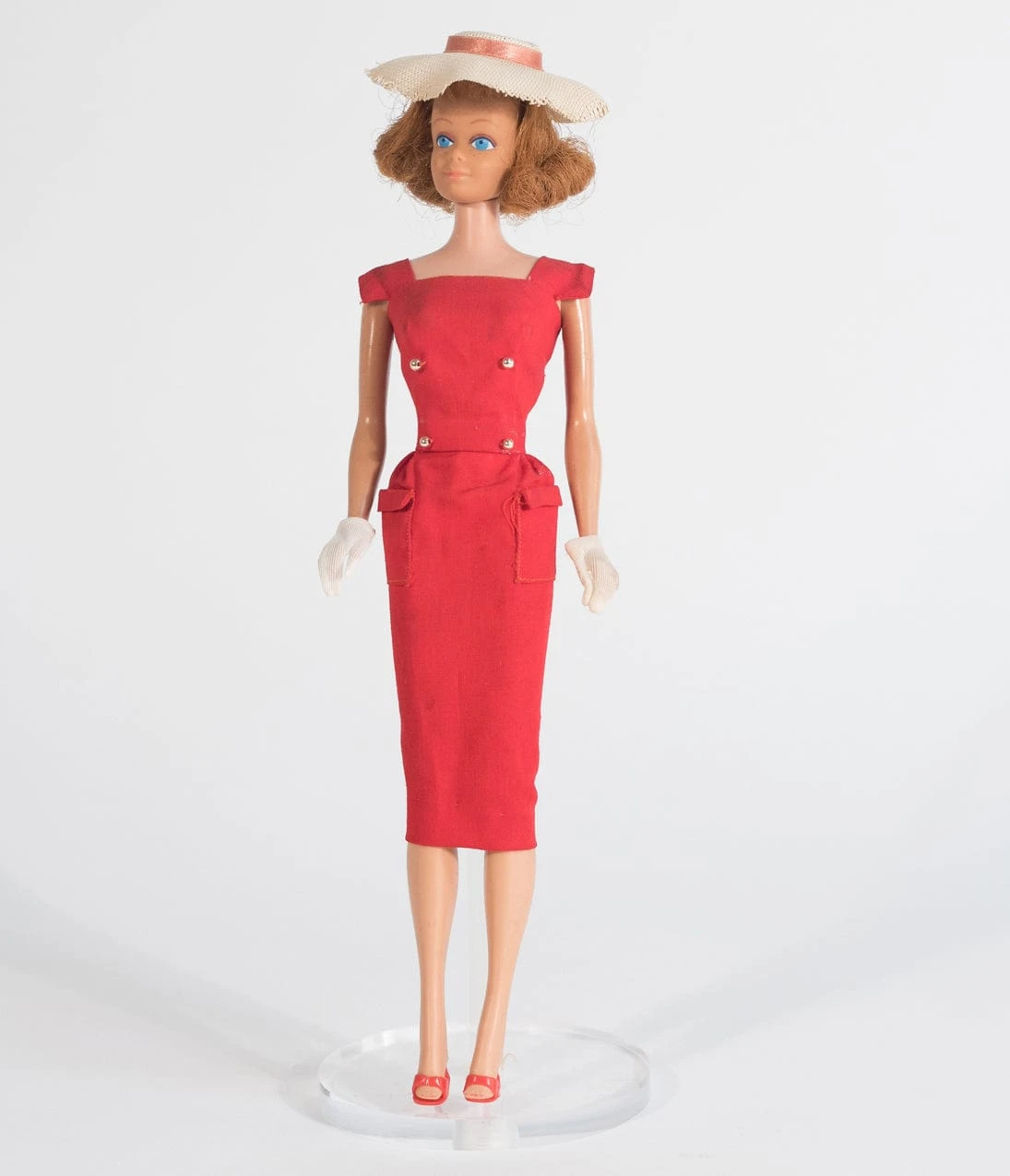 Preorder - Barbie X Unique Vintage Red Sheath Sensation Wiggle Dress - Image 2