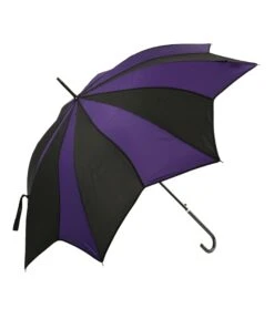 Purple & Black Striped Umbrella