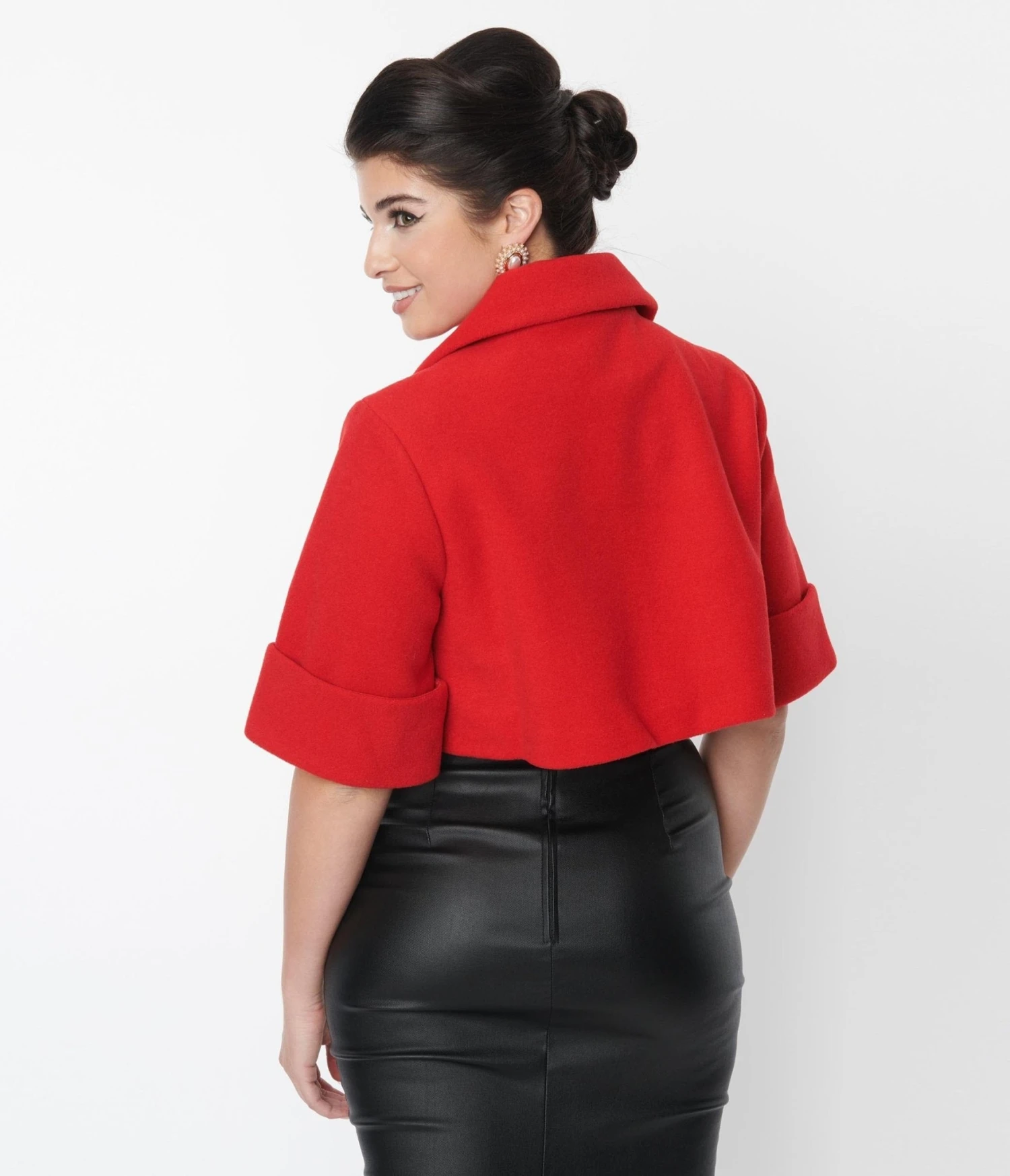 Red Crop Jacket - Image 2