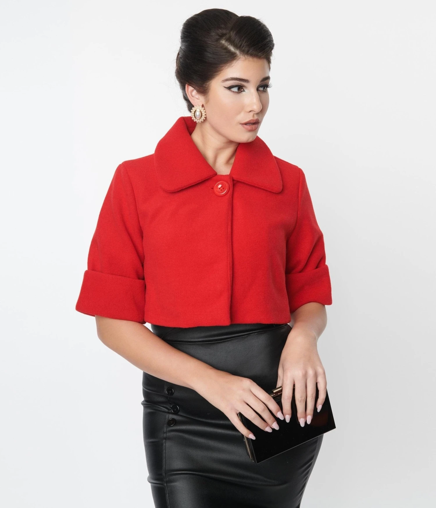 Red Crop Jacket - Image 3