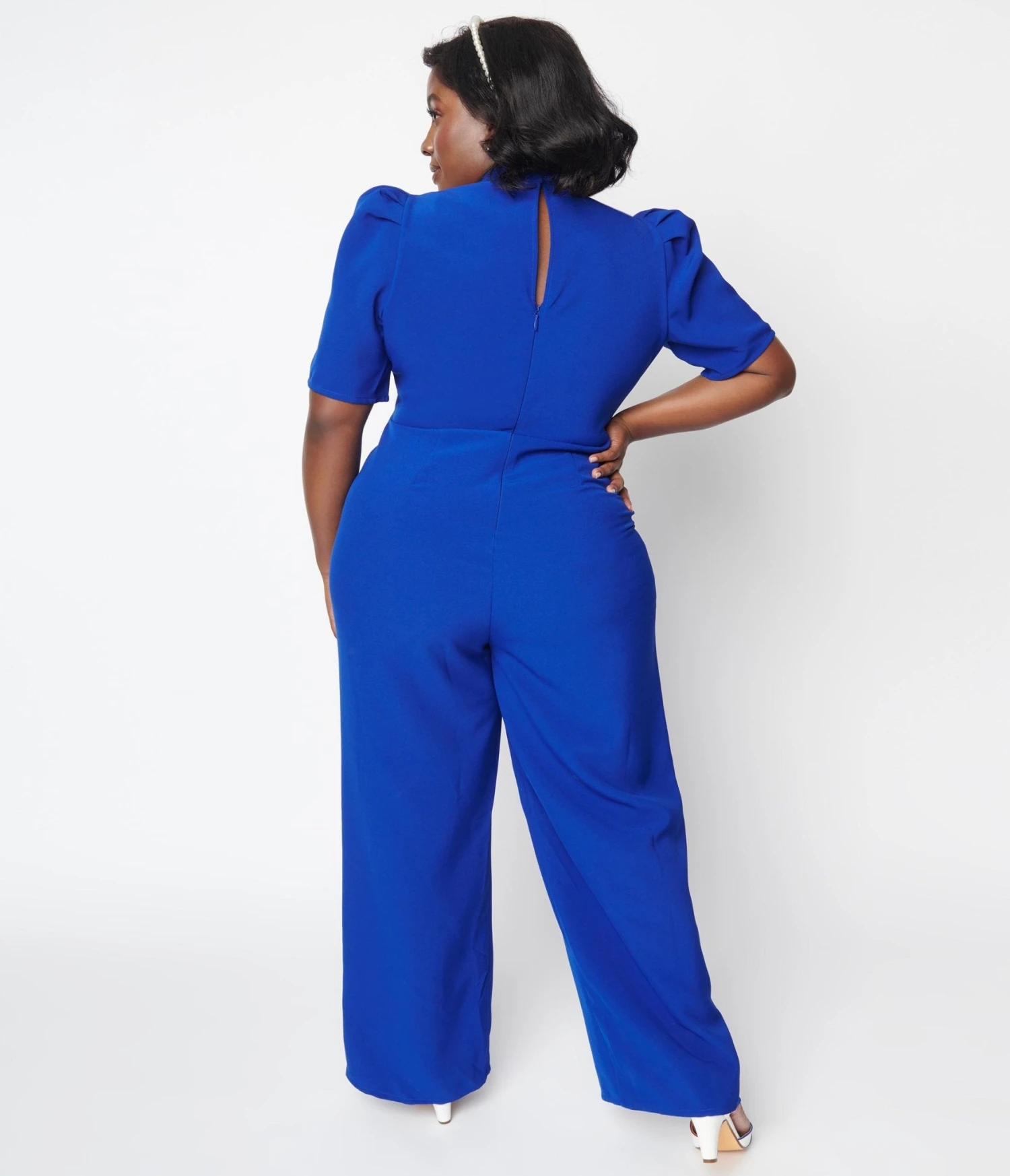 Royal Blue Rica Suave Tie Neck Jumpsuit - Image 2