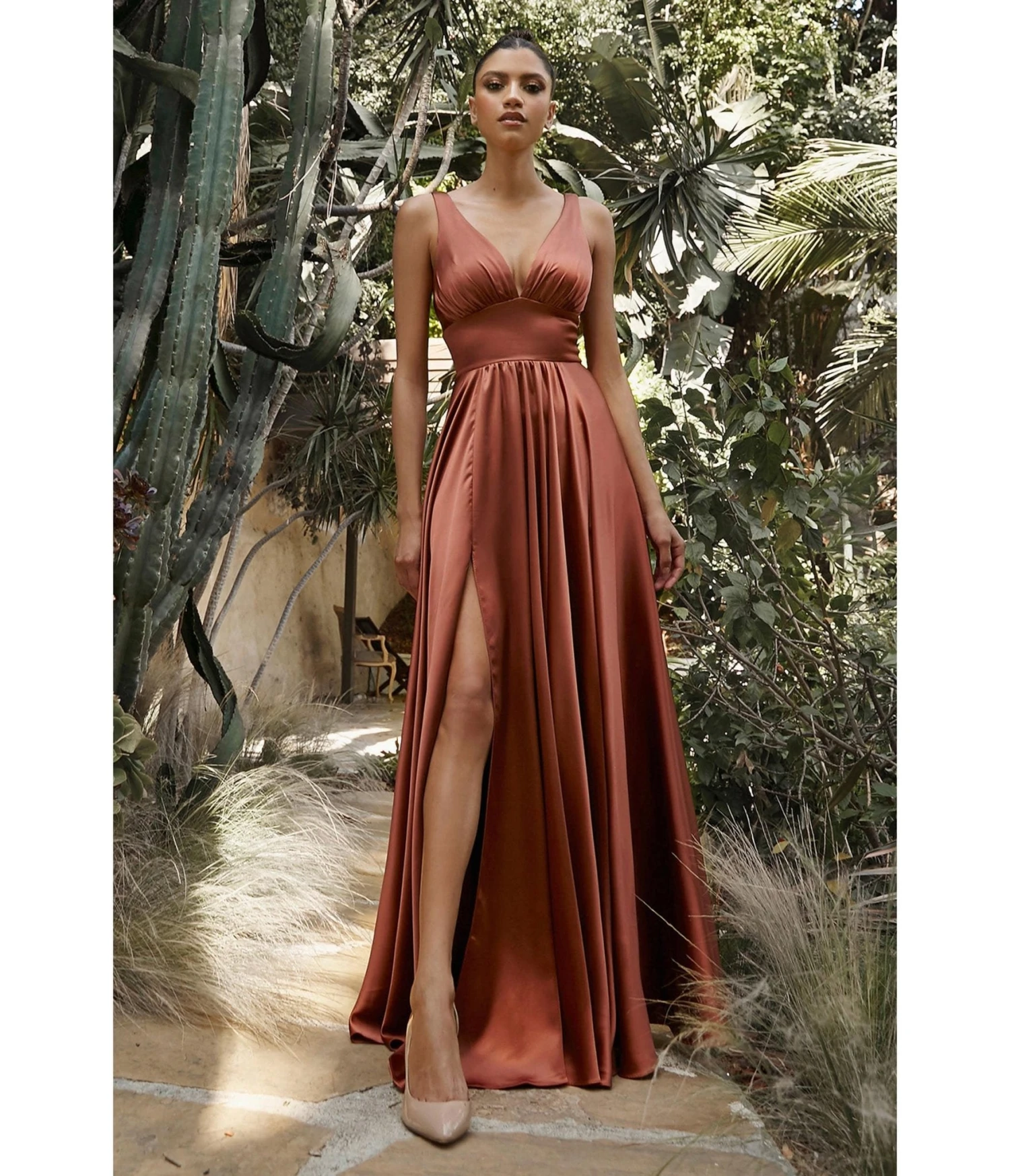Cinderella Divine Sienna Glamour Satin A-Line Bridesmaid Dress