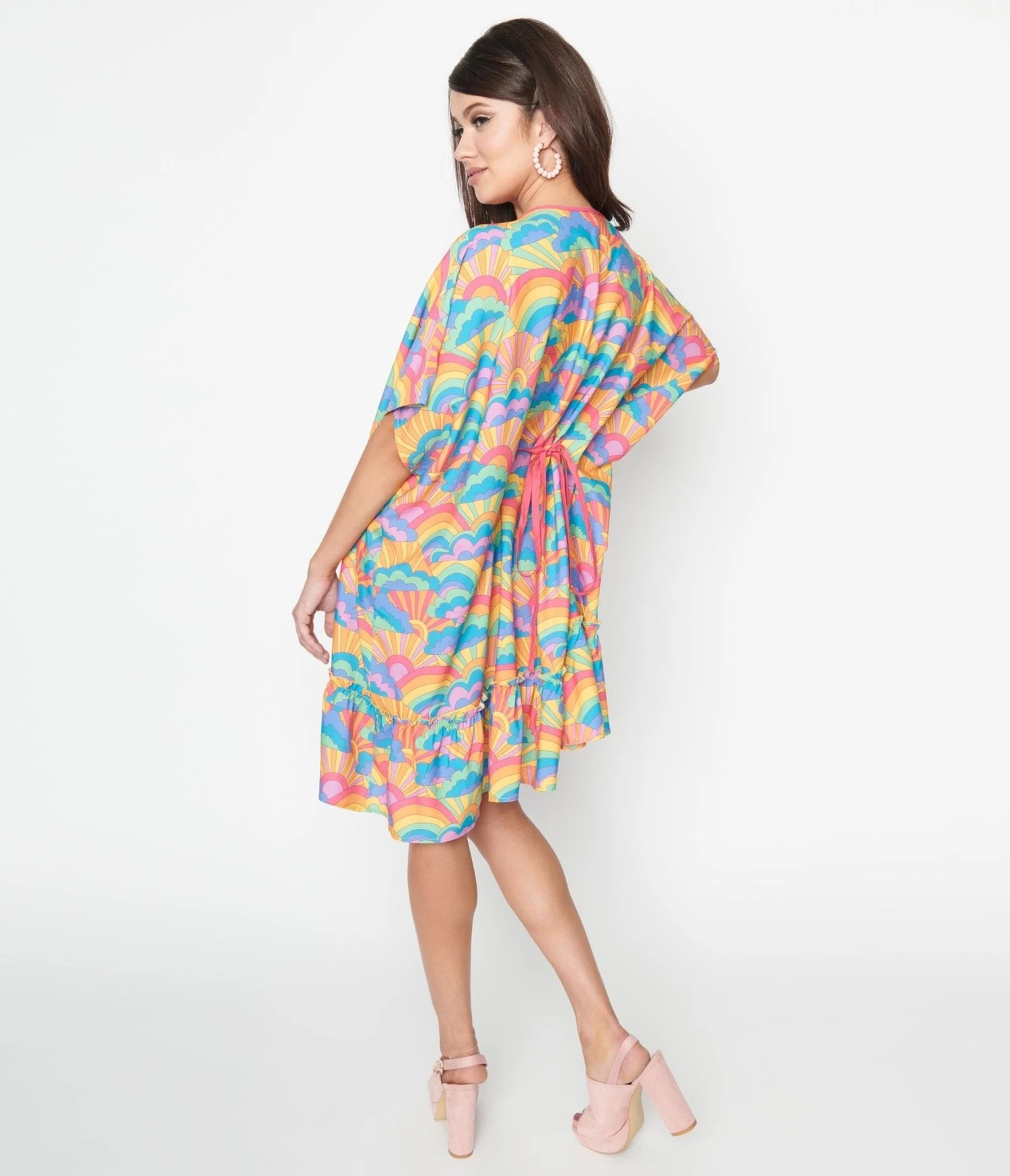 Smak Parlor Happy Groovy Rainbows Mini Caftan - Image 3
