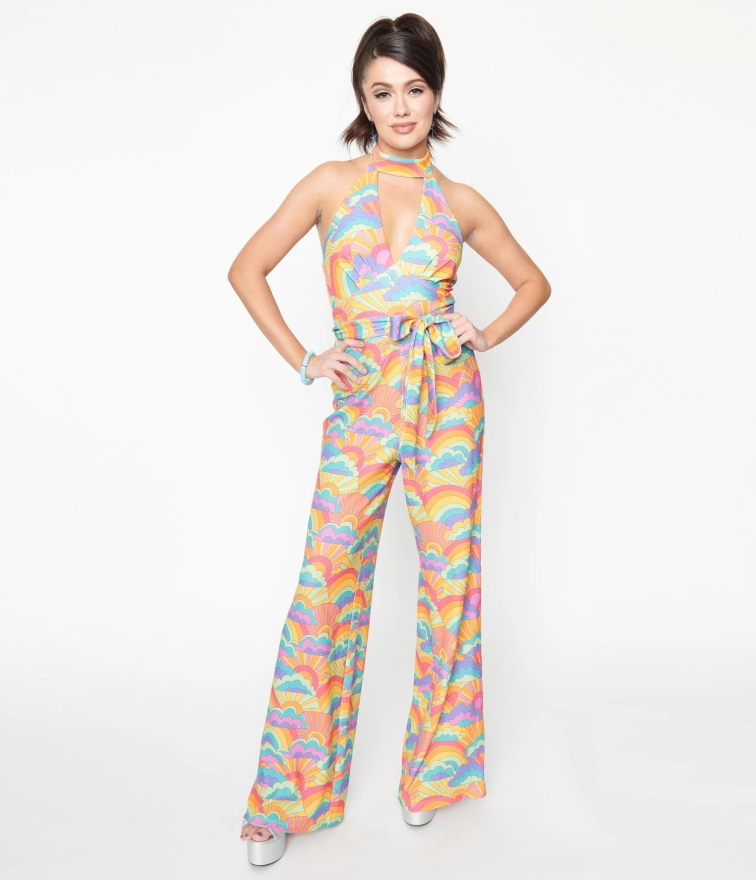 Smak Parlour Happy Groovy Rainbows Glamour Goddess Jumpsuit - Image 4