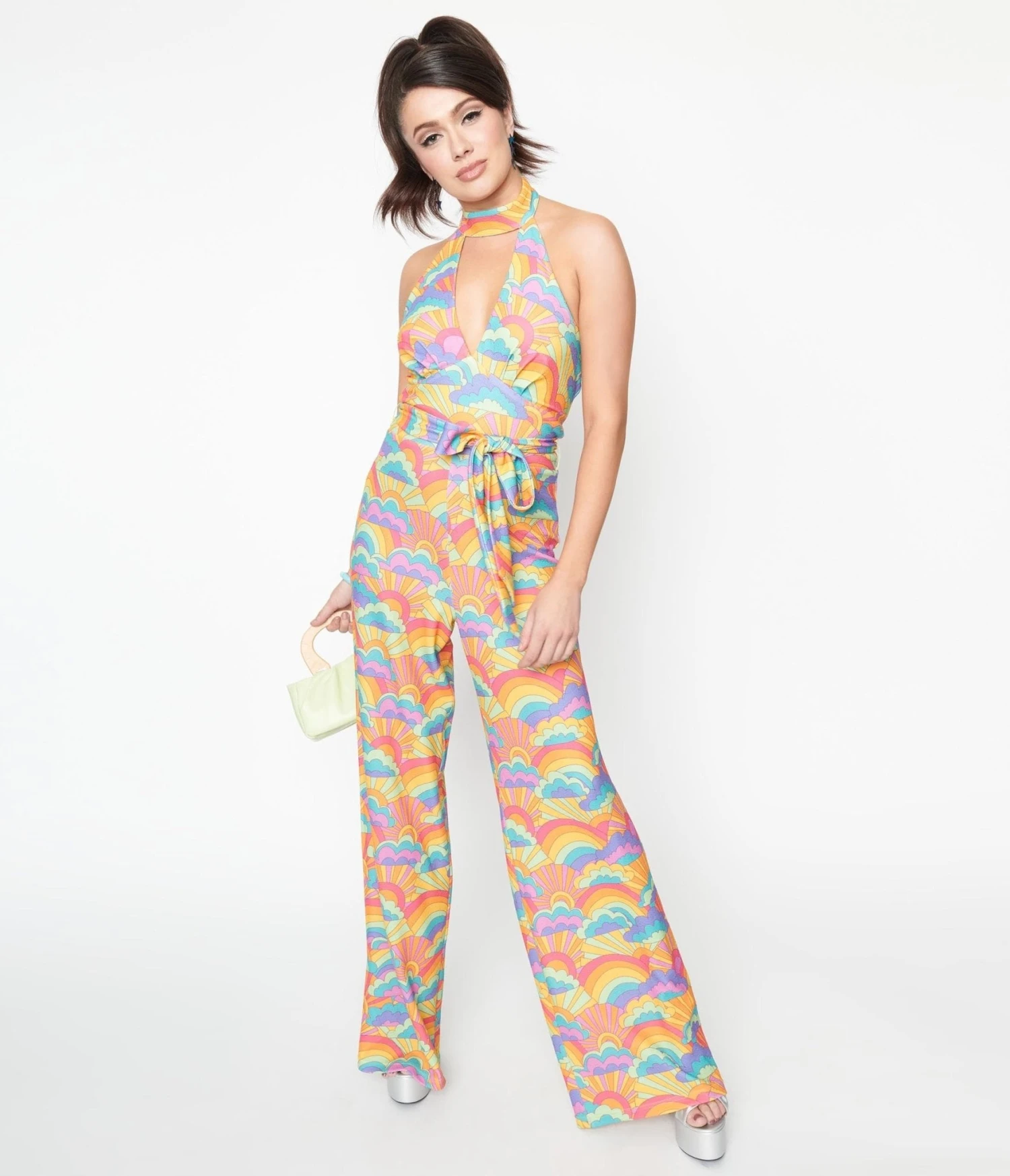Smak Parlour Happy Groovy Rainbows Glamour Goddess Jumpsuit