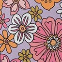 Smak Parlour Lavender Retro Blooms Mini Dress - Image 4