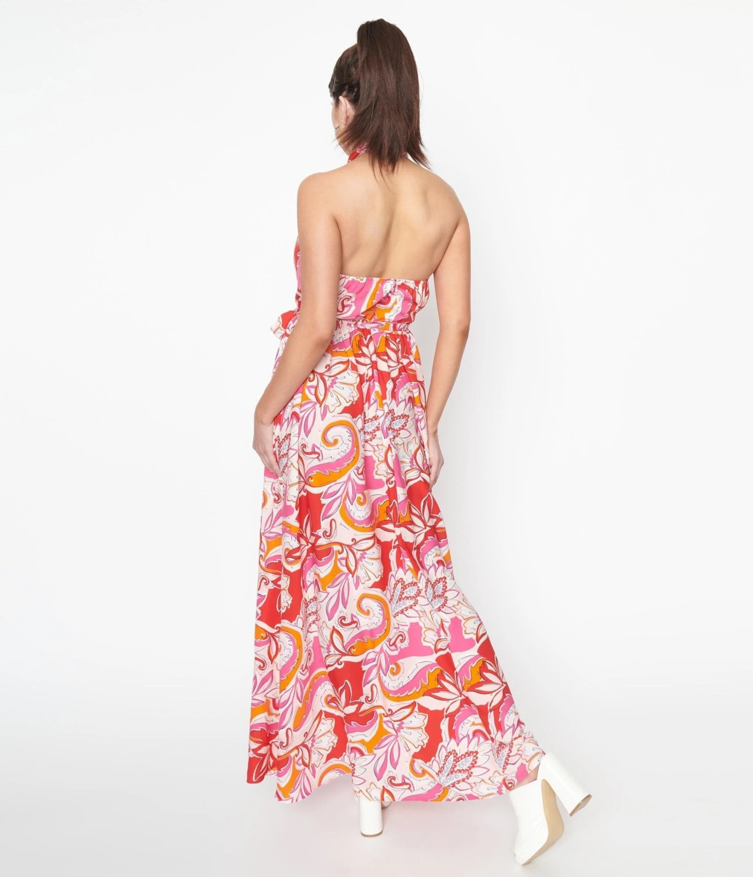 Smak Parlour Pink & Red Floral Budding Romance Maxi Dress - Image 3