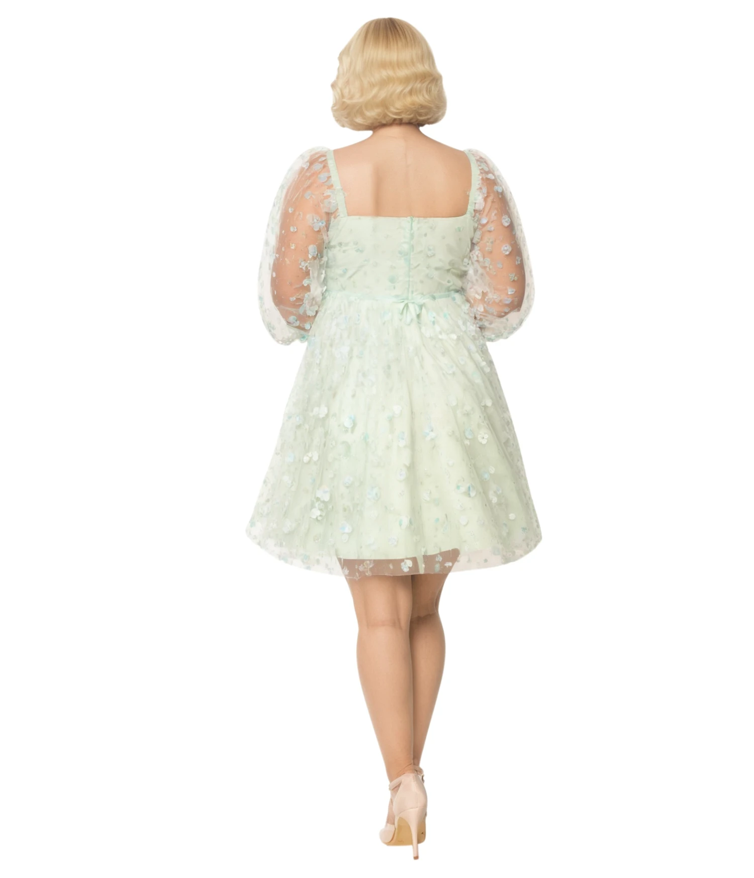 Smak Parlour Plus Size Mint Tulle & Babydoll Dress - Image 2